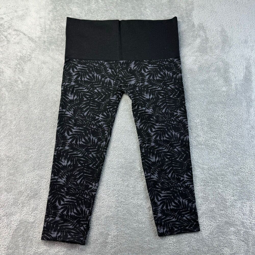 Soma Leggings Women's Extra Large Black Stretch Active Casual Sleepwear Cropped